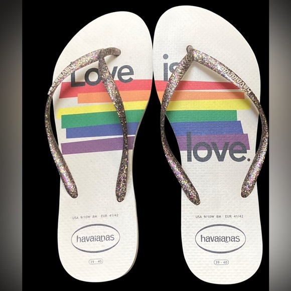Havaianas Shoes - Havaianas Love is Love Special Edition Flip Flops Size 9/10 (41/42 EU) EUC